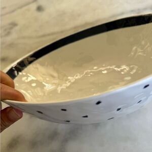 Lenox White salad Bowl with Blue Accents